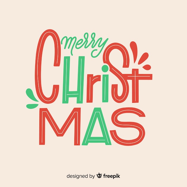 Merry christmas lettering