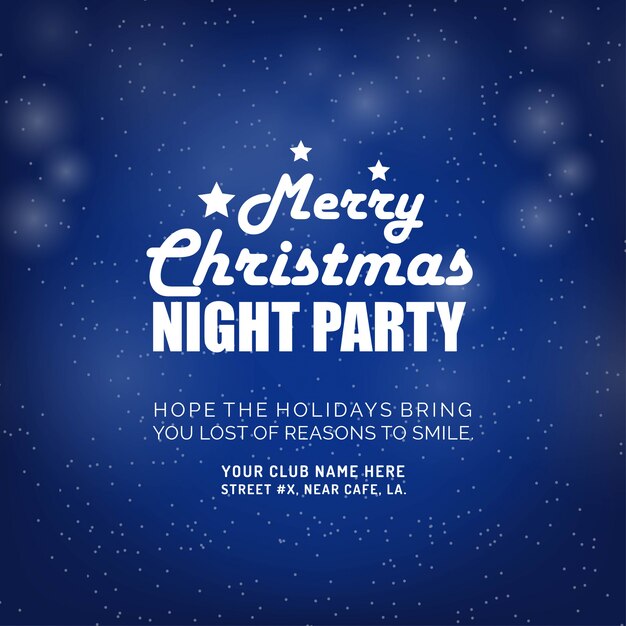 Merry Christmas Night Party background