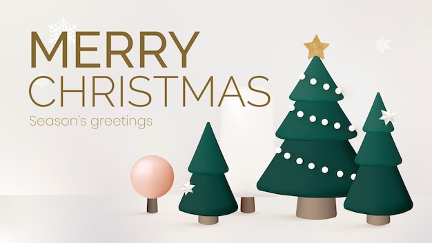 Merry Christmas presentation template, season&rsquo;s greetings vector