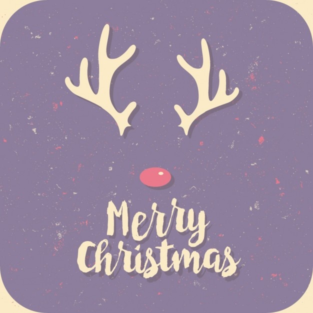 Free Vector merry christmas purple card