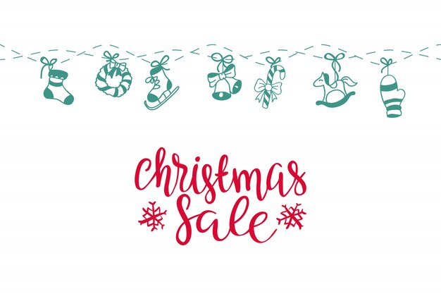 Merry Christmas sale background. Perfect decoration element for cards, invitations and others