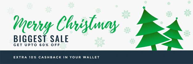 Merry christmas sale banner design background