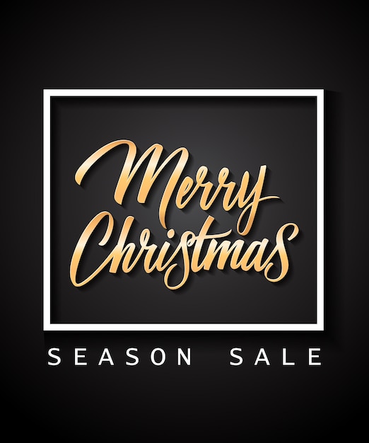 Merry Christmas Season Sale Lettering