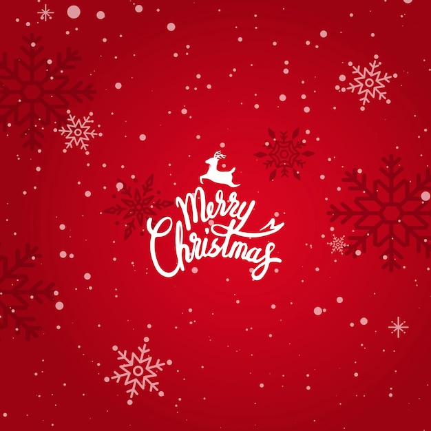 Merry Christmas winter holiday greeting card