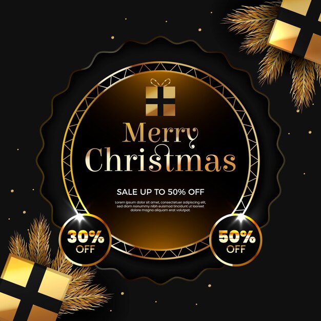 Merry christmas with fifty percent off