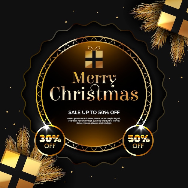 Merry christmas with fifty percent off