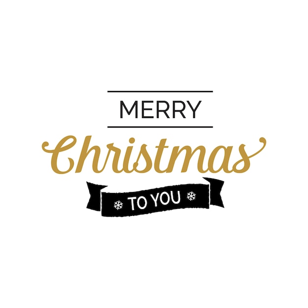 Merry Christmas to you lettering