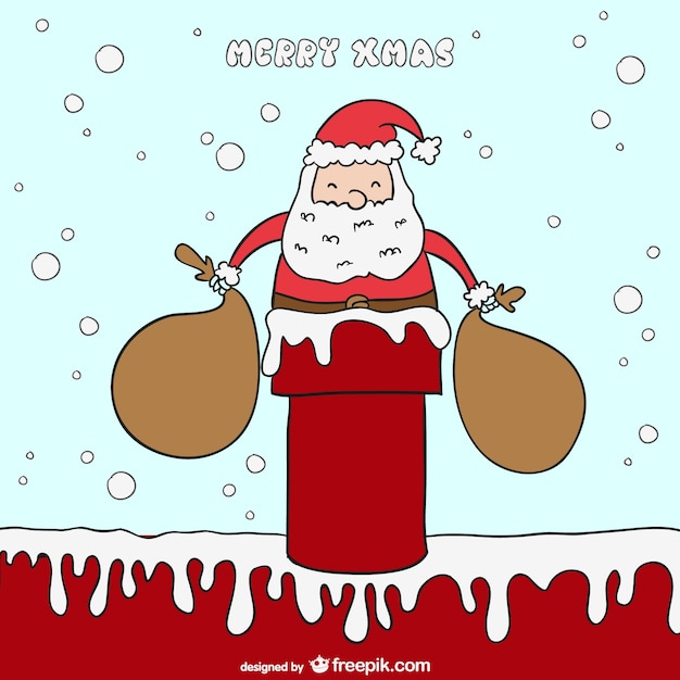 Free Vector merry xmas cartoon