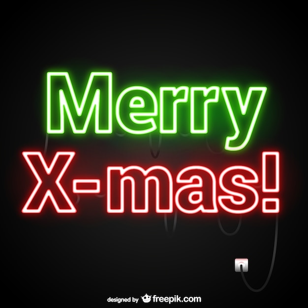 Merry Xmas neon