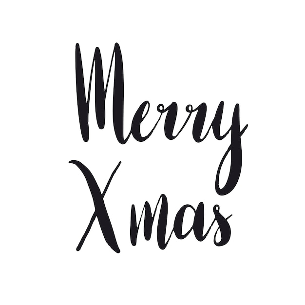 Merry Xmas typography style vector