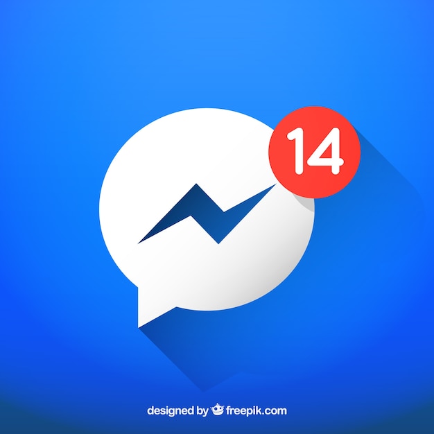 Messenger icon with notifications