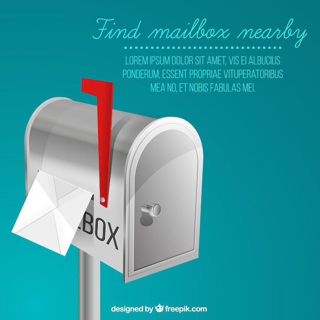 Free Vector metal mailbox background