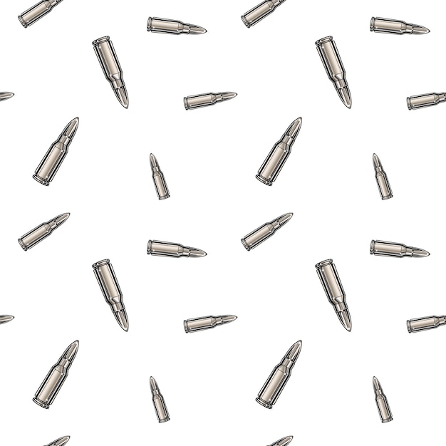 Free vector metallic chrome bullets pattern seamless background design