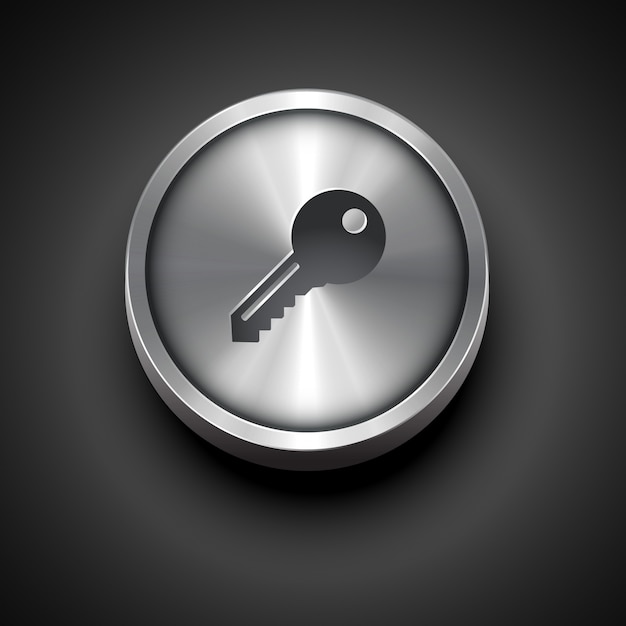 metallic key icon