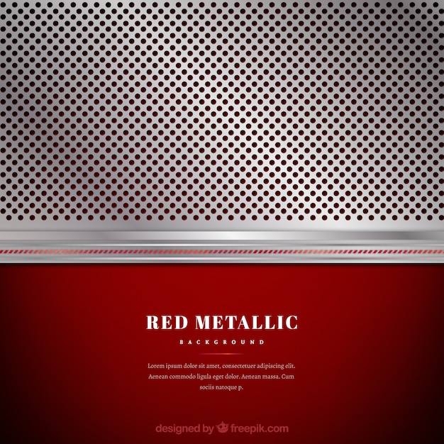 Metallic silver and red background