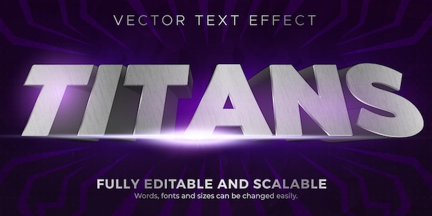 Metallic text effect editable shiny and cinematic text style