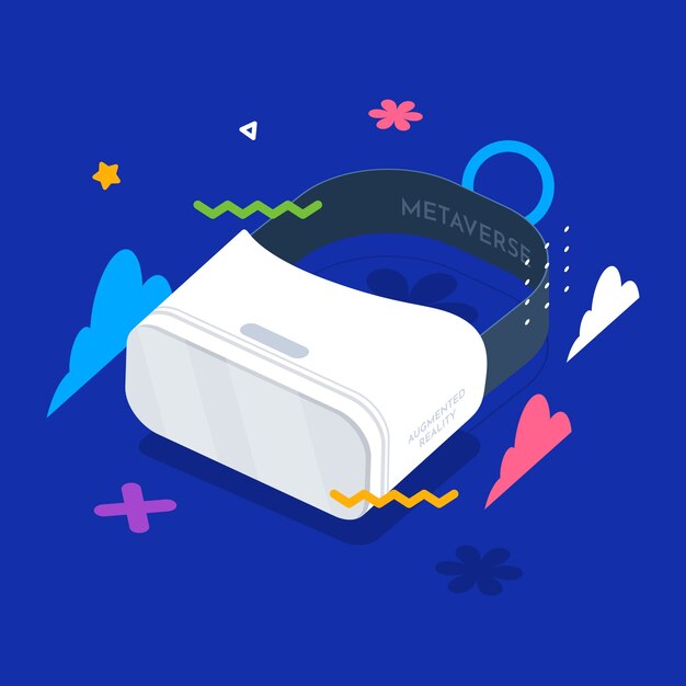 Metaverse virtual reality glasses illustration