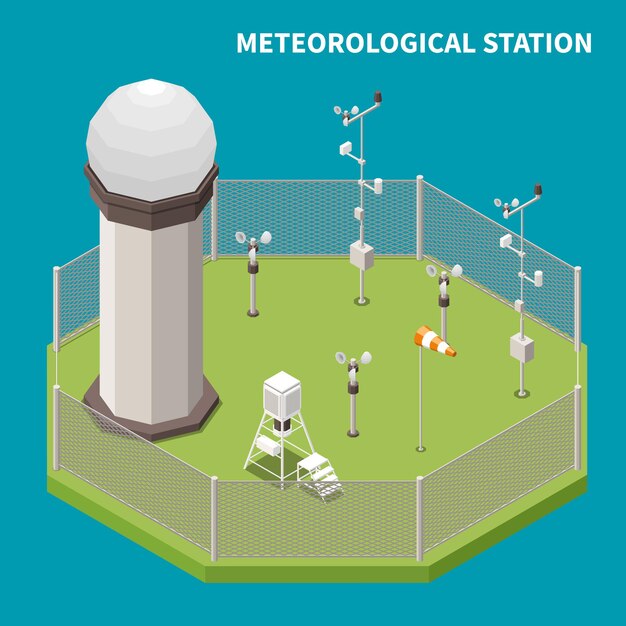 Meteorological station illustration