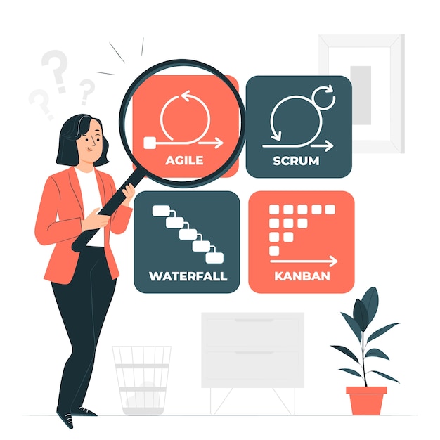 Free Vector methodoly comparison concept illustration