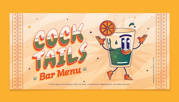 Free Vector mexican bar template design