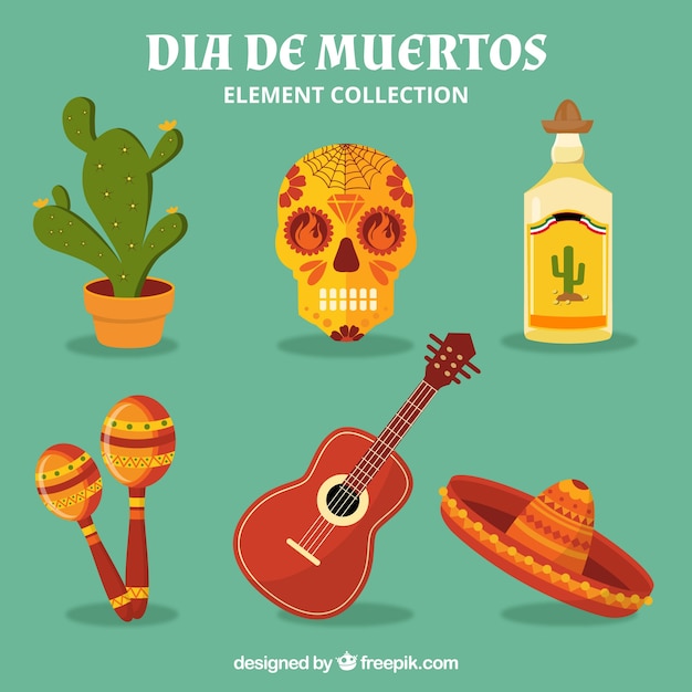 Mexican elements with colorful style