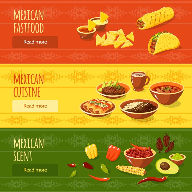 Mexican Food Banner Set