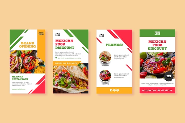 Mexican food banner template