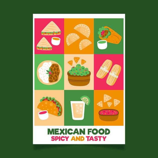 Mexican food flyer template