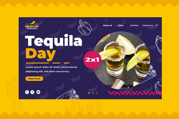 Mexican food landing page template