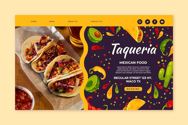 Mexican food landing page