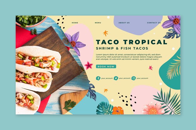 Mexican food landing page