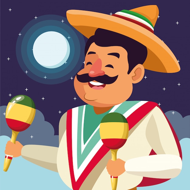 Free Vector mexican food and tradicional culture