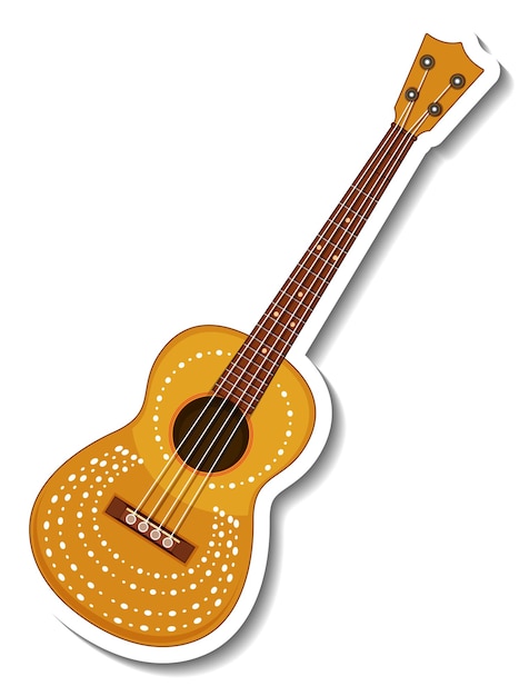 Mexican guitar music instrument cartoon