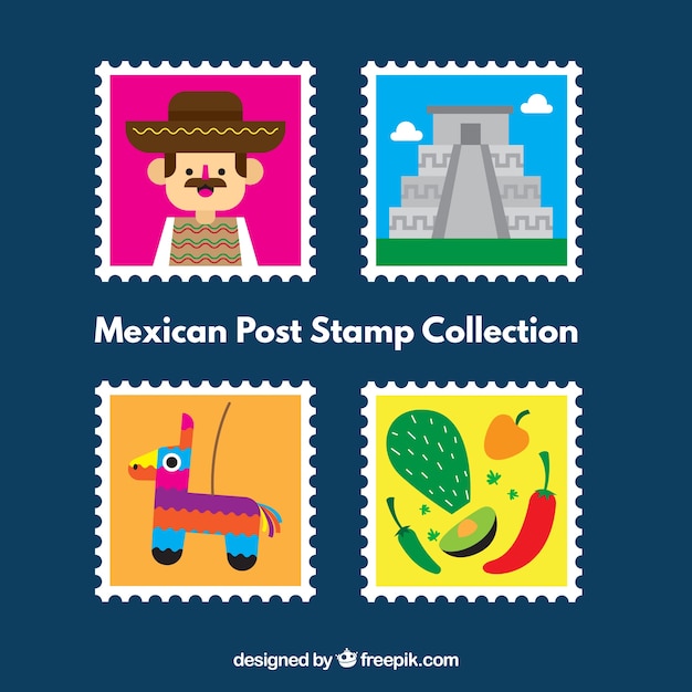 Mexican post stamp pack