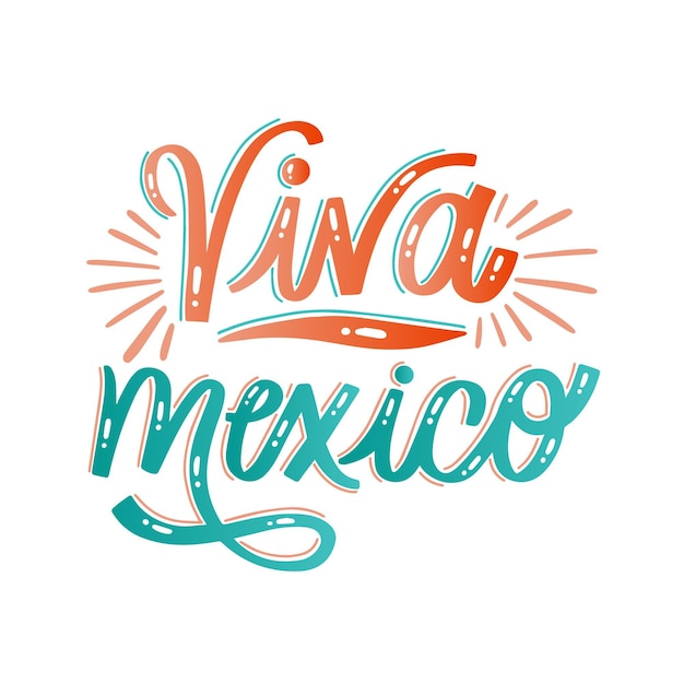 Free Vector mexican war of independence lettering