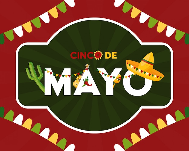 Mexico cinco de mayo mexico cinco de mayo in a decorated illustration