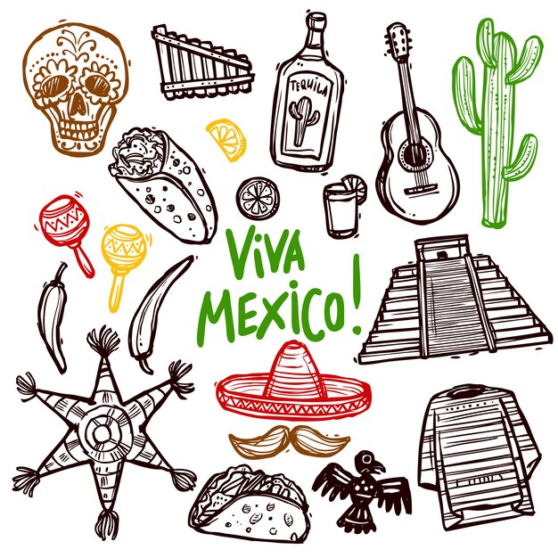 Mexico Doodle Set