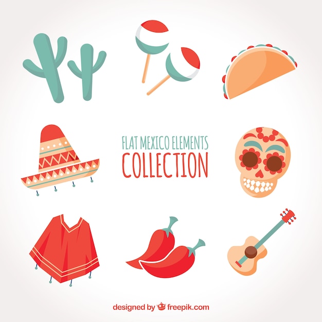 Free Vector mexico elements collection