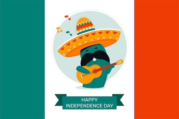 Free Vector mexico independence day banner