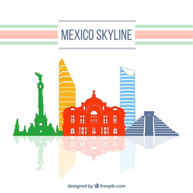 Mexico skyline background