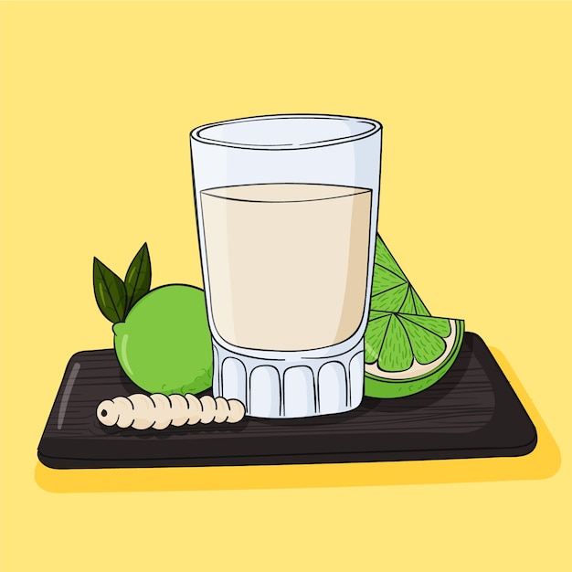 Free Vector mezcal illustration in hand drawn style