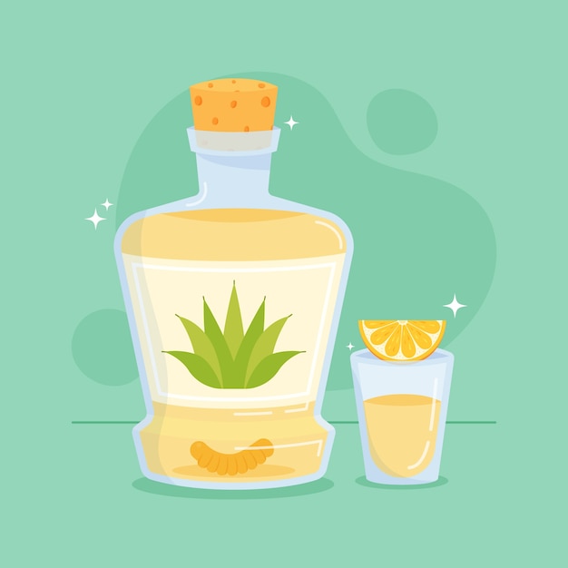 Free Vector mezcal illustration in hand drawn style