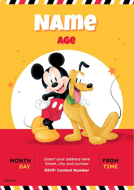 Mickey Mouse Birthday Invitation