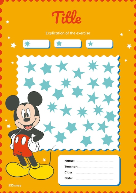 Free vector mickey mouse counting worksheet