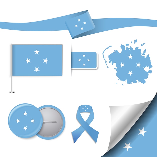 Free Vector micronesia representative elements collection