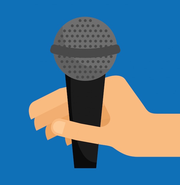 Free vector microphone sound illustration