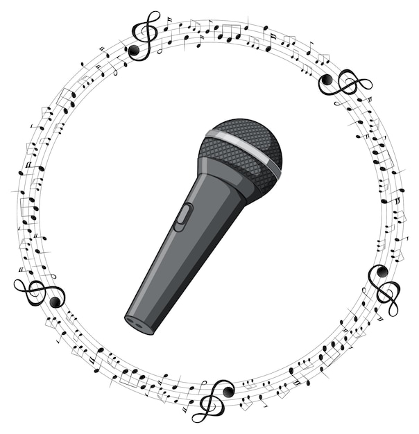 A microphone on white background