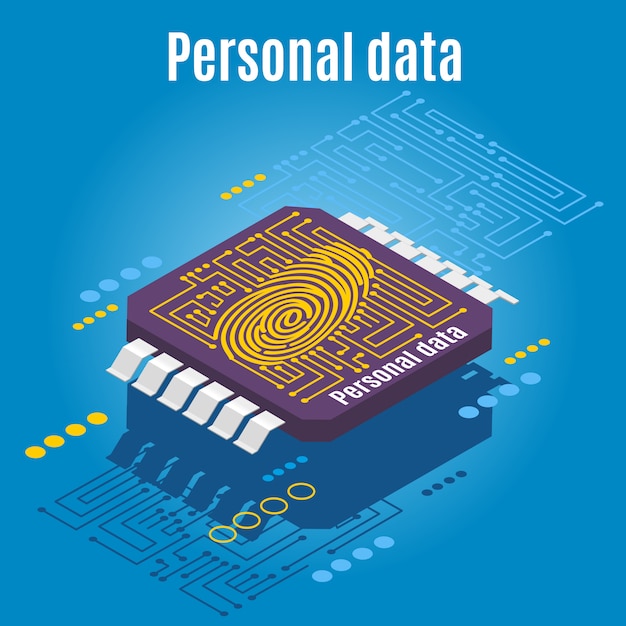 Microprocessor engraved with dactylogram of human finger print