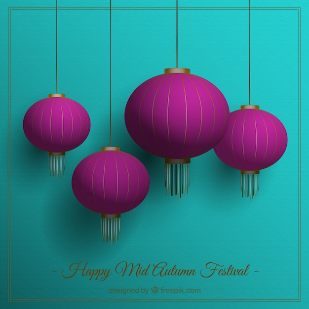 Free Vector mid autumn festival bakcground