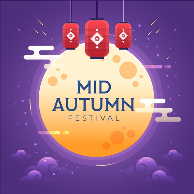 Free Vector mid-autumn festival celebration